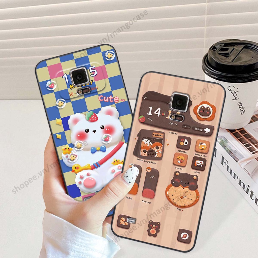 Ốp lưng Samsung Note 4 / Note 5 hình gấu, thỏ, đồng hồ cute dễ thương
