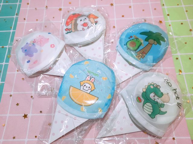 Quạt tròn bỏ túi hoạt hình dễ thương