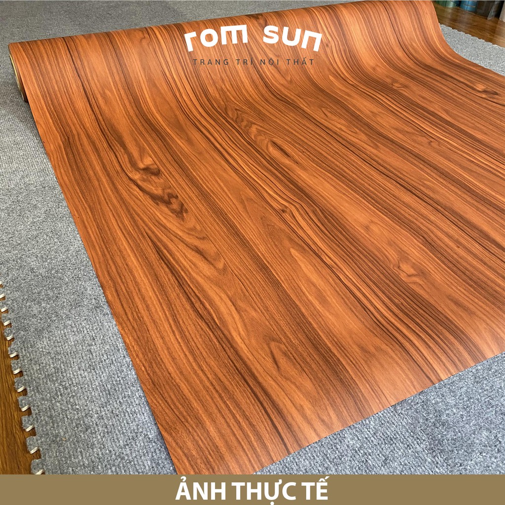 1m x khổ 60CM | Giấy dán tường giả gỗ dán phòng ngủ 3D - Decal miếng dán  trang trí tường hàn quốc cao cấp