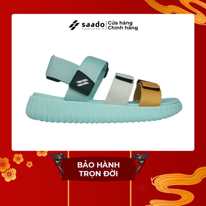 Dép sandal nữ SAADO xanh băng giá đi học, đi chơi [HÀNG CHÍNH HÃNG]