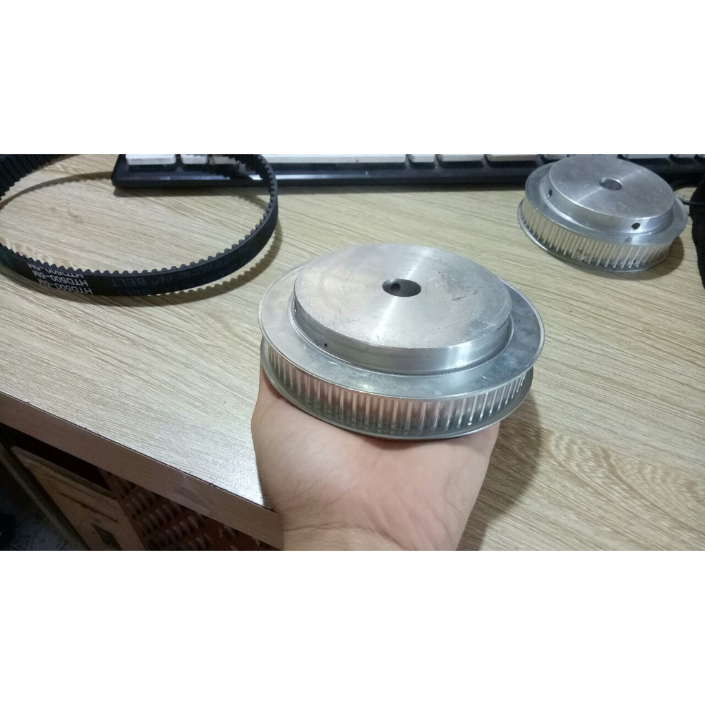 Puli bánh răng nhôm 5M 60 răng Trục 12mm