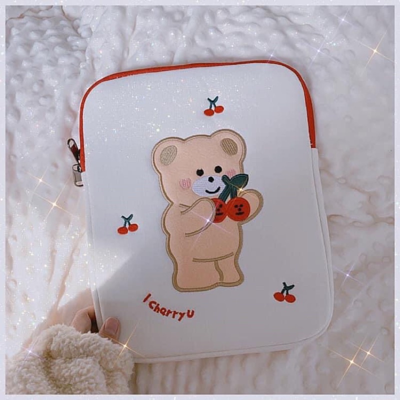 Laptop Cover Gấu Và Cherry