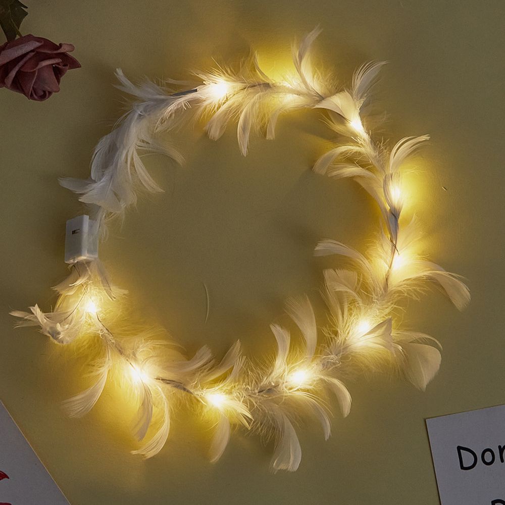 Vòng hoa có đèn LED dễ thương phong cách Hàn Quốc dành cho nữ