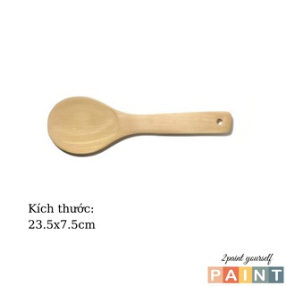Thìa lật thực phẩm bằng gỗ, Xẻng gỗ, Muỗng gỗ decor, trang trí