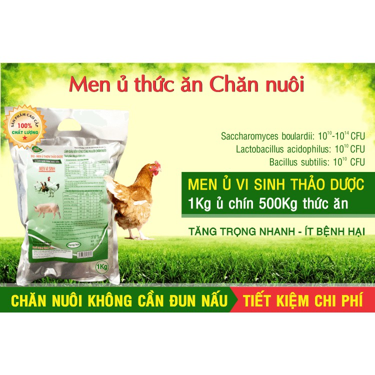 Men ủ vi sinh thảo dược - Ủ chín thức ăn chăn nuôi