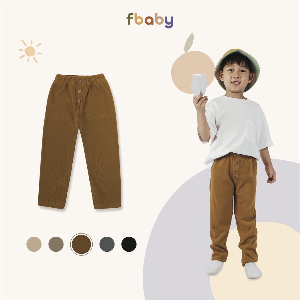 Quần dài bé trai/bé gái 3 cúc chất nhung tăm Fbaby  FQ002