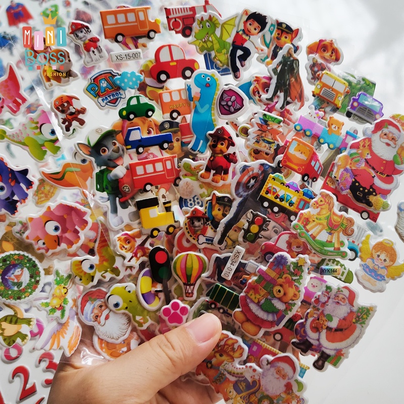 Sticker cho bé Mini Boss - Các mẫu sticker hoạt hình siêu nhân thưởng cho bé yêu giá siêu rẻ