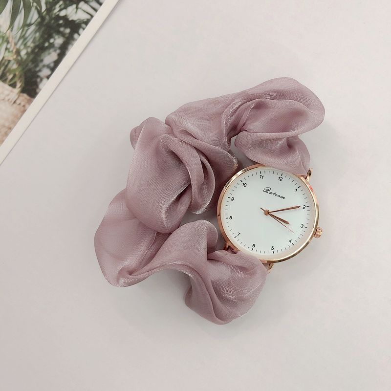 Đồng Hồ Nữ Dây Ruy Băng Bằng Hợp Kim Phong Cách Hàn Quốc