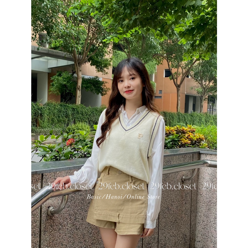 Quần short kaki giả váy vạt chéo - 29feb.closet - Q36