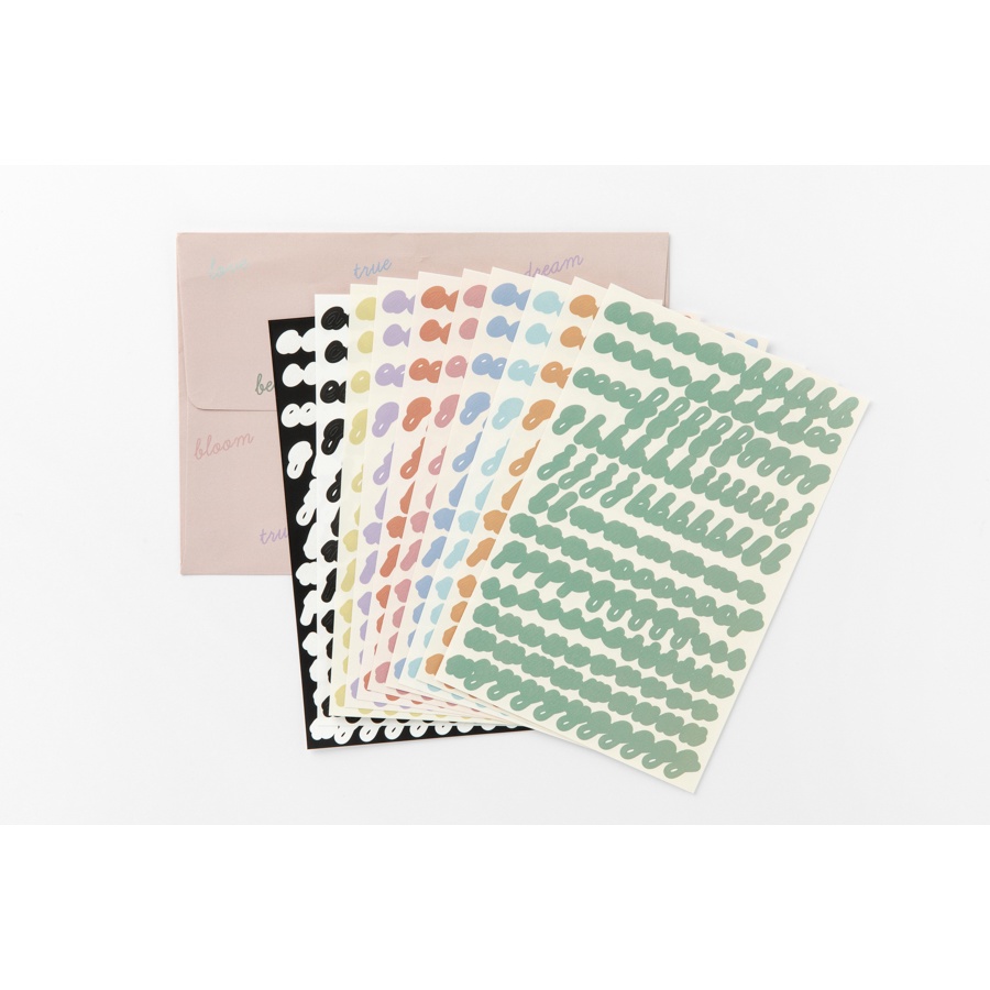 Set 10 Tấm Sticker ARTBOX Hàn Quốc Hình Chữ Cái Alphabet Màu Sắc Đa Dạng