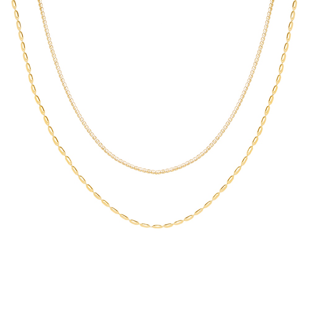 Dây chuyền titan xích trơn kiểu 2 tầng không gỉ WN2219