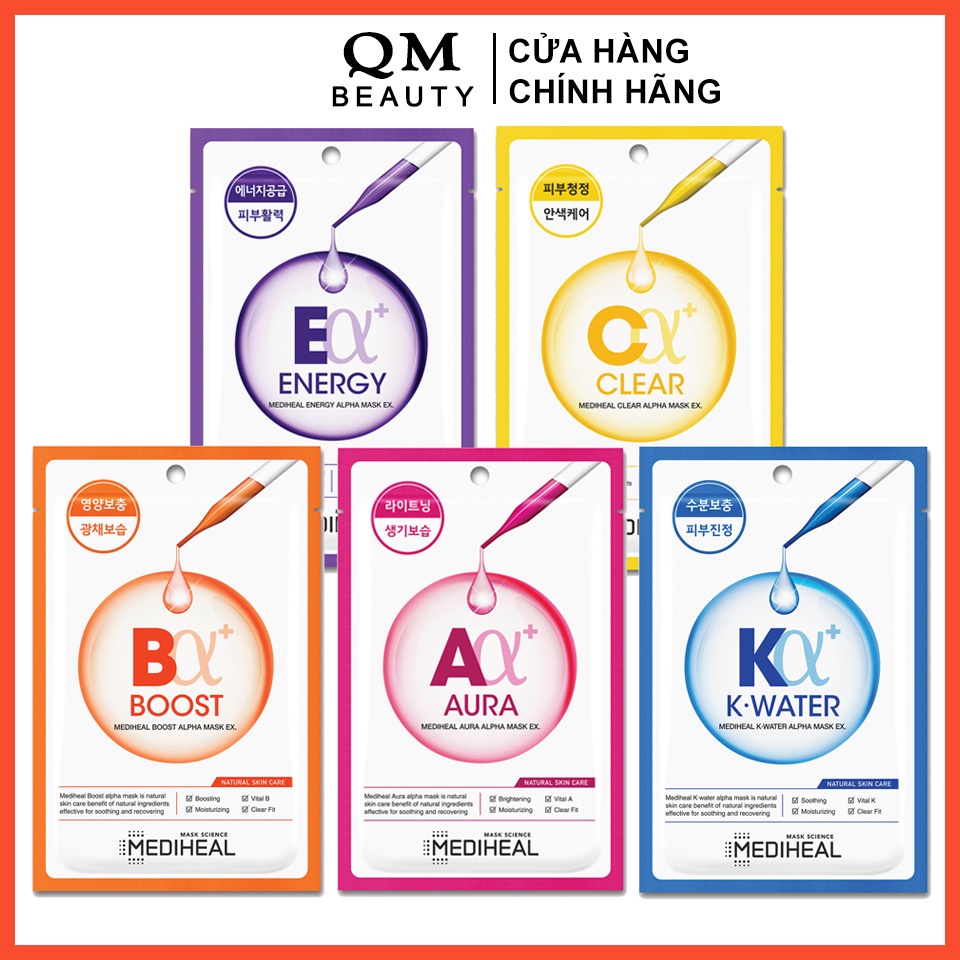 Mặt nạ Mediheal Alpha Mask EX 23ml cấp ẩm, dưỡng da Hàn Quốc chính hãng