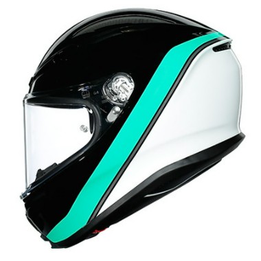 NÓN BẢO HIỂM AGV K6 ECE MULTI MPLK ASIA FIT MINIMAL BLACK/PEARL WHITE/AQUA 6301A2MF007(Non ARAI, SHOEI, SHARK, HJC, Bell