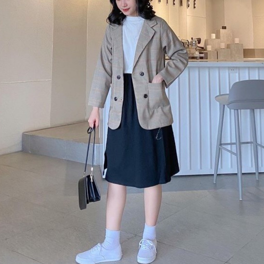 Áo Blazer 1 lớp dài tay khoác ngoài, kiểu dáng ULZZANG trẻ trung, năng động nhiều màu