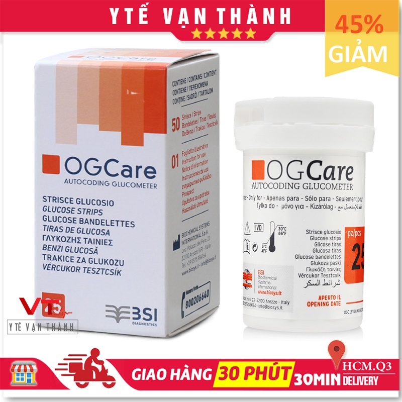 ✅ Que Thử Đường Huyết: Ogcare (Ý - Italia) Hạn sử dụng xa (1-2 năm) - VT0051