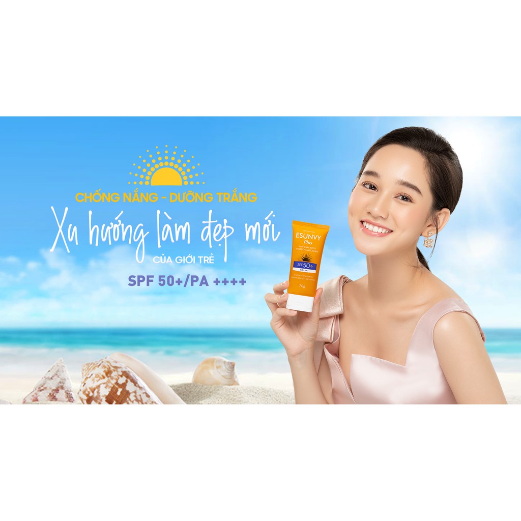 Kem Chống Nắng Body Esunvy Plus Sun Care  SPF50+/PA++++ Bảo Vệ Da Tối Ưu, Dưỡng Trắng Chuyên Sâu Tuýp 70g TMP013