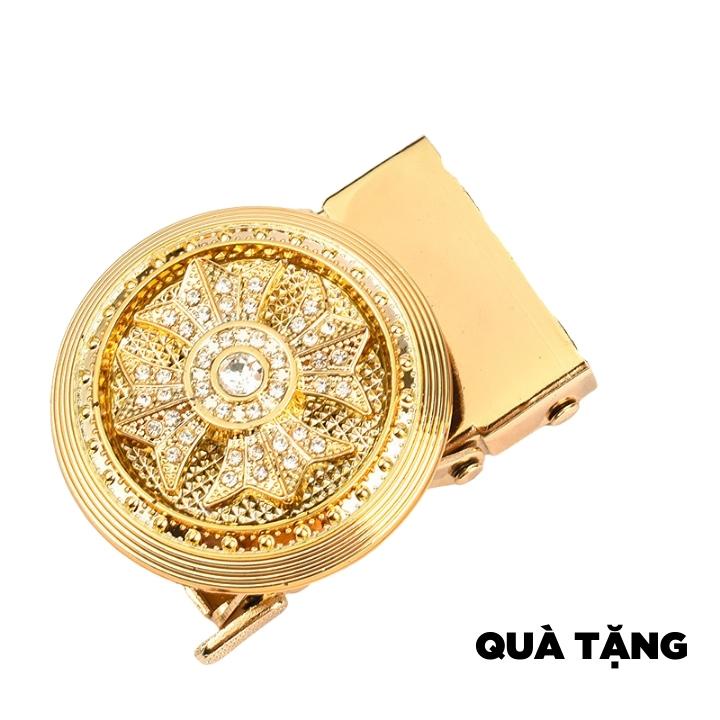 Thắt lưng nam da cao cấp - Tặng kèm 1 mặt - Khóa kim loại tự động phong cách Hàn Quốc TL01