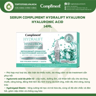 Serum Compliment Hydralift Hyaluron Hyaluronic Acid cấp nước, dưỡng ẩm và phục hồi da 14ml