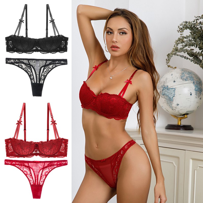 Bộ đồ lót ren 2 mảnh VARSBABY thời trang gợi cảm cho nữ
