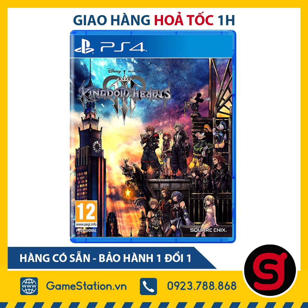 [Freeship toàn quốc từ 50k] Đĩa Game PS4: Kingdom Hearts 3 - hệ US