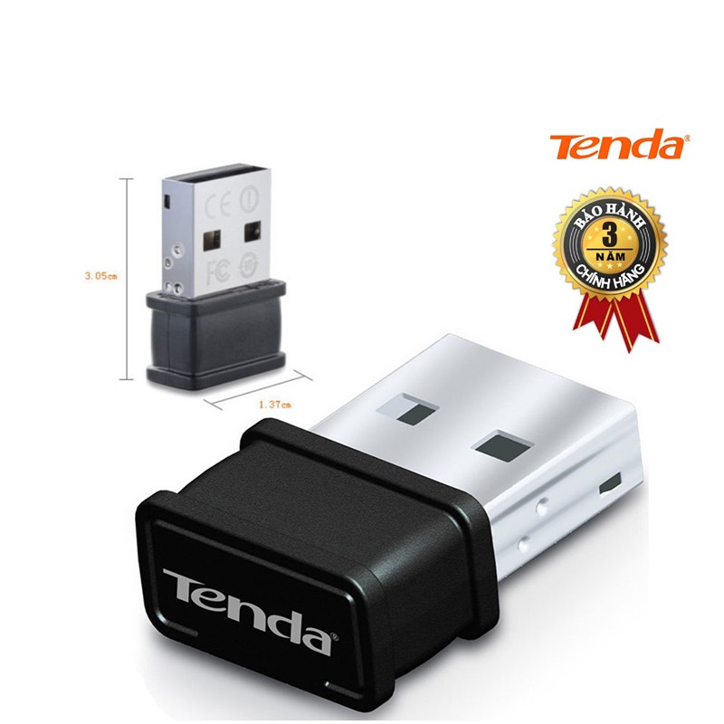 USB thu sóng WIFI siêu nhỏ gọn Tenda 311MI không râu - 311MA có râu Chuẩn N Tốc Độ 150Mbps - Hàng chính hãng