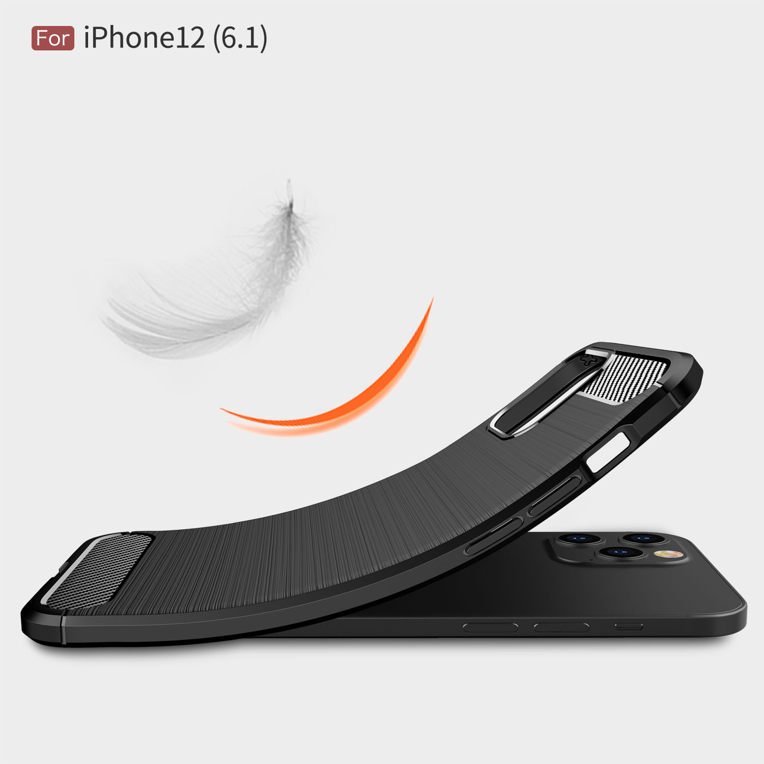 Ốp Lưng Sợi Carbon Chống Rơi Cho Iphone 12 11 Pro Max X Xs Max 7 8 Plus Xr 12mini Se2020