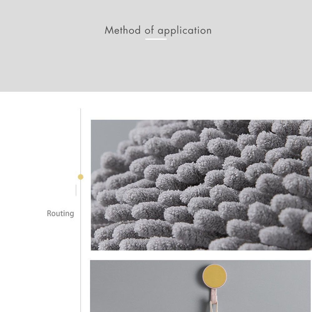 Khăn chenille cục bông treo nhà bếp phòng tắm lau tay dành cho cả trẻ mẫu giáo mới biết đi