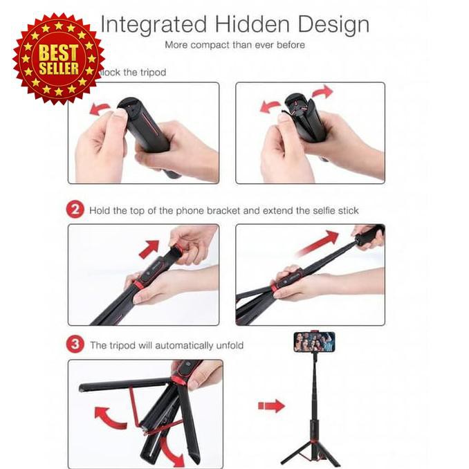 Gậy Chụp Ảnh Selfie Blitzwolf Bw-Bs10 Kết Nối Bluetooth Bw-Bs5 Đen | BigBuy360 - bigbuy360.vn