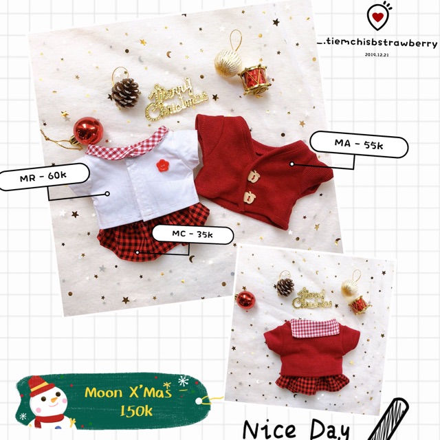 OUTFIT FOR DOLL - MOON X’MAS