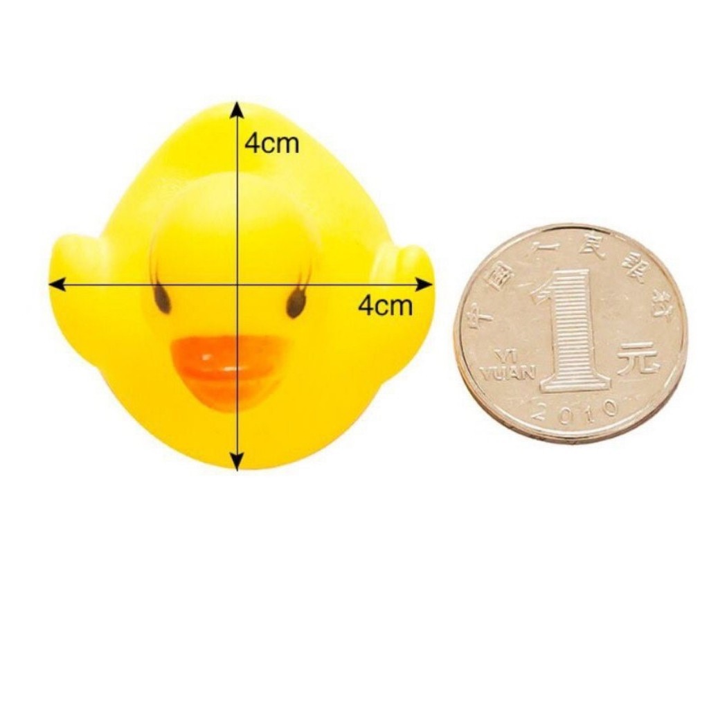 Đàn Vịt Mini 4 Con Thả Bồn Tắm Cho Bé, Đường Kính 4cm