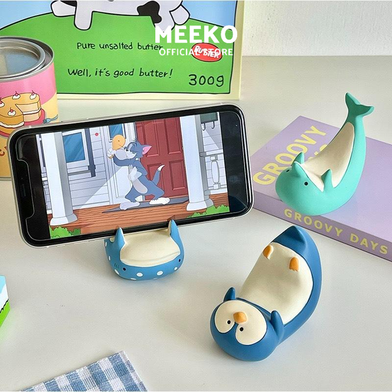 Giá đỡ điện thoại dễ thương Cute Blue, Decor bàn làm việc  MEEKO