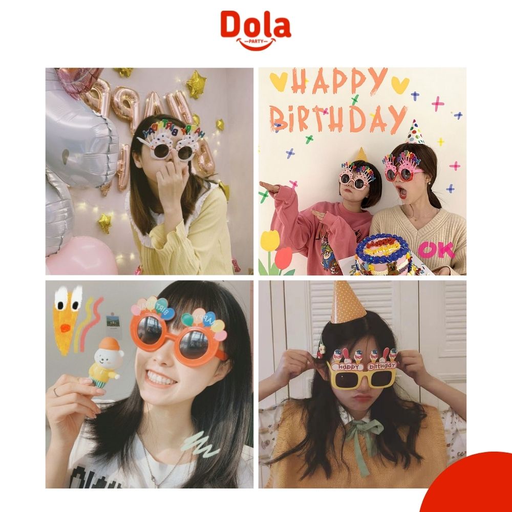 Kính Happy Birthday dùng cho tiệc sinh nhật, chụp ảnh cute hot trend