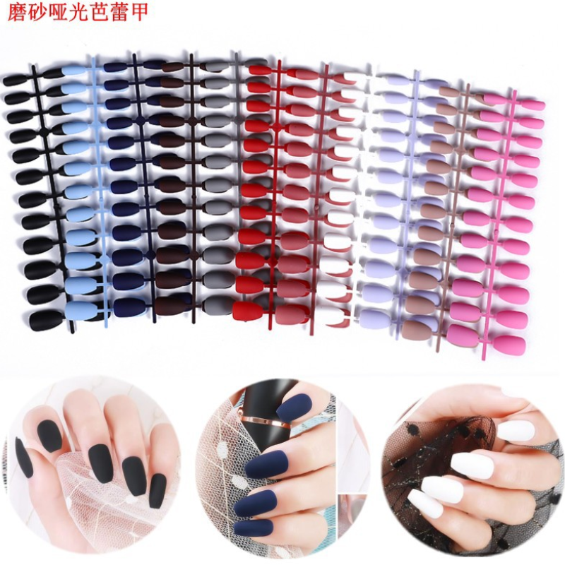 24 Móng Tay Giả Tông Lì Trang Trí Nghệ Thuật Cho Nữ