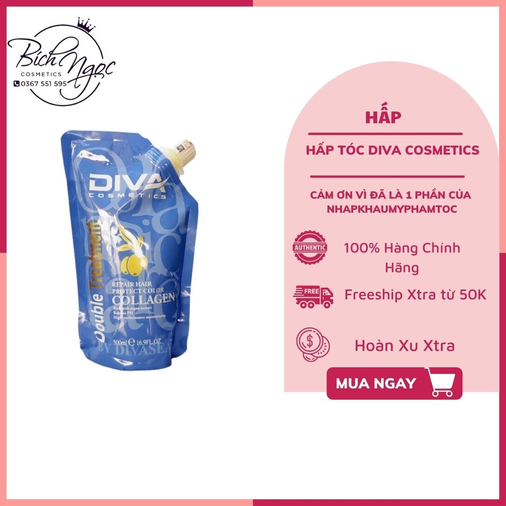 DẦU HẤP PHỤC HỒI COLLAGEN DIVA CHÍNH HÃNG 100%