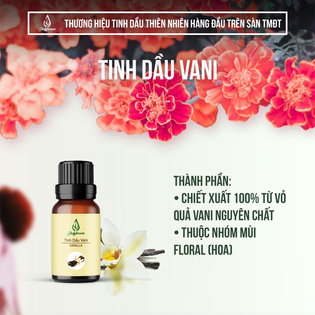 Tinh dầu Vani 10ml JULYHOUSE