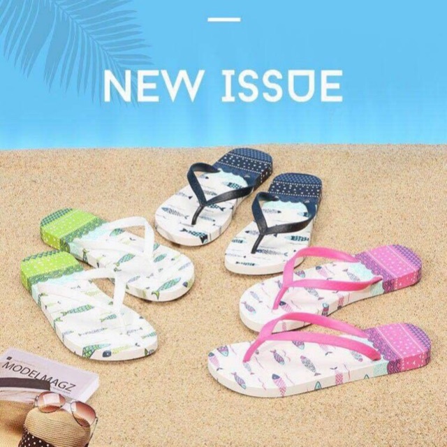 Dép Nữ Xỏ Ngón Dép Kẹp Cao Su Đế Đúc Hoạ Tiết Siêu Xinh Size 36-40 - Lucky Girl shop
