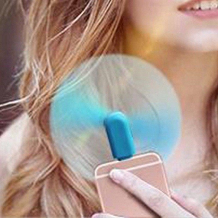 KM -  Quạt Mini Usb 2 Cánh Cắm Điện Thoại Android, Iphone cực mát, mang theo mọi lúc mọi nơi