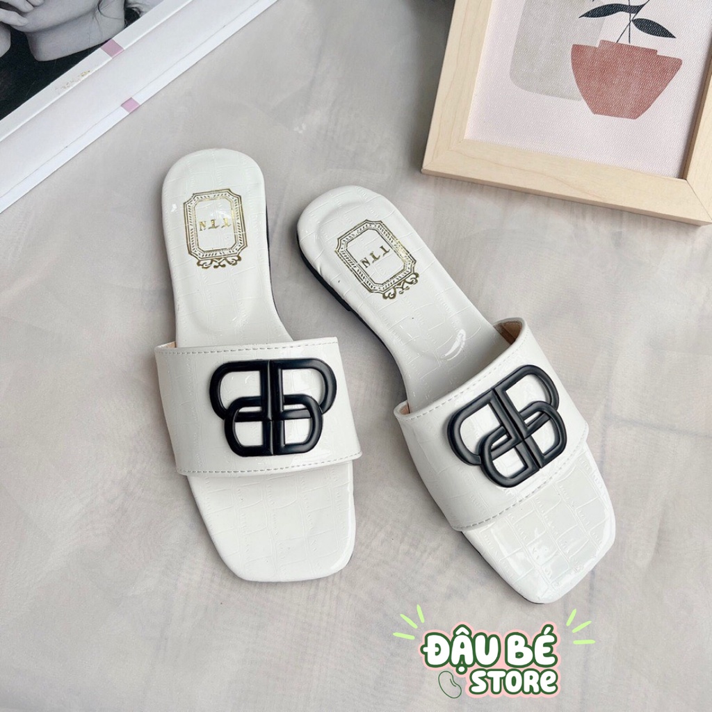 Dép Lê Nữ Bb Đế Bệt Thời Trang - Dép Quai Ngang Hở Mũi Hottrend 2022 - Daube - D042