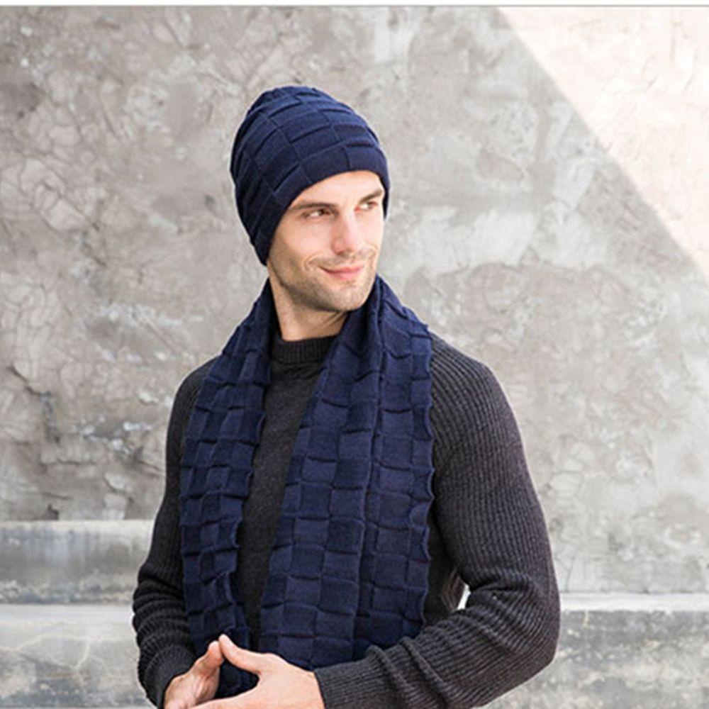 Set Mũ beanie + Găng Tay + Khăn Choàng Cổ + Găng Tay Giữ Ấm Có Thể