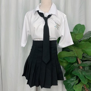 SET HỌC SINH ÁO SƠ MI TRẮNG + VÁY TENNIS ĐEN  BY NATTHY STYLE