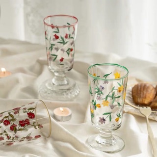 Ly thuỷ tinh hoa phong cách cổ điển lãng mạn vintage