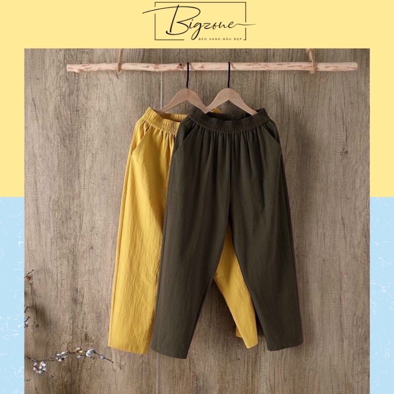Quần baggy nữ đũi xước mới bigsize, quần đũi dài nữ Bigsize