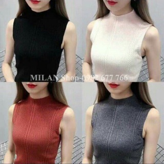 Áo len sát nách kiểu vặn thừng 8 màu đẹp