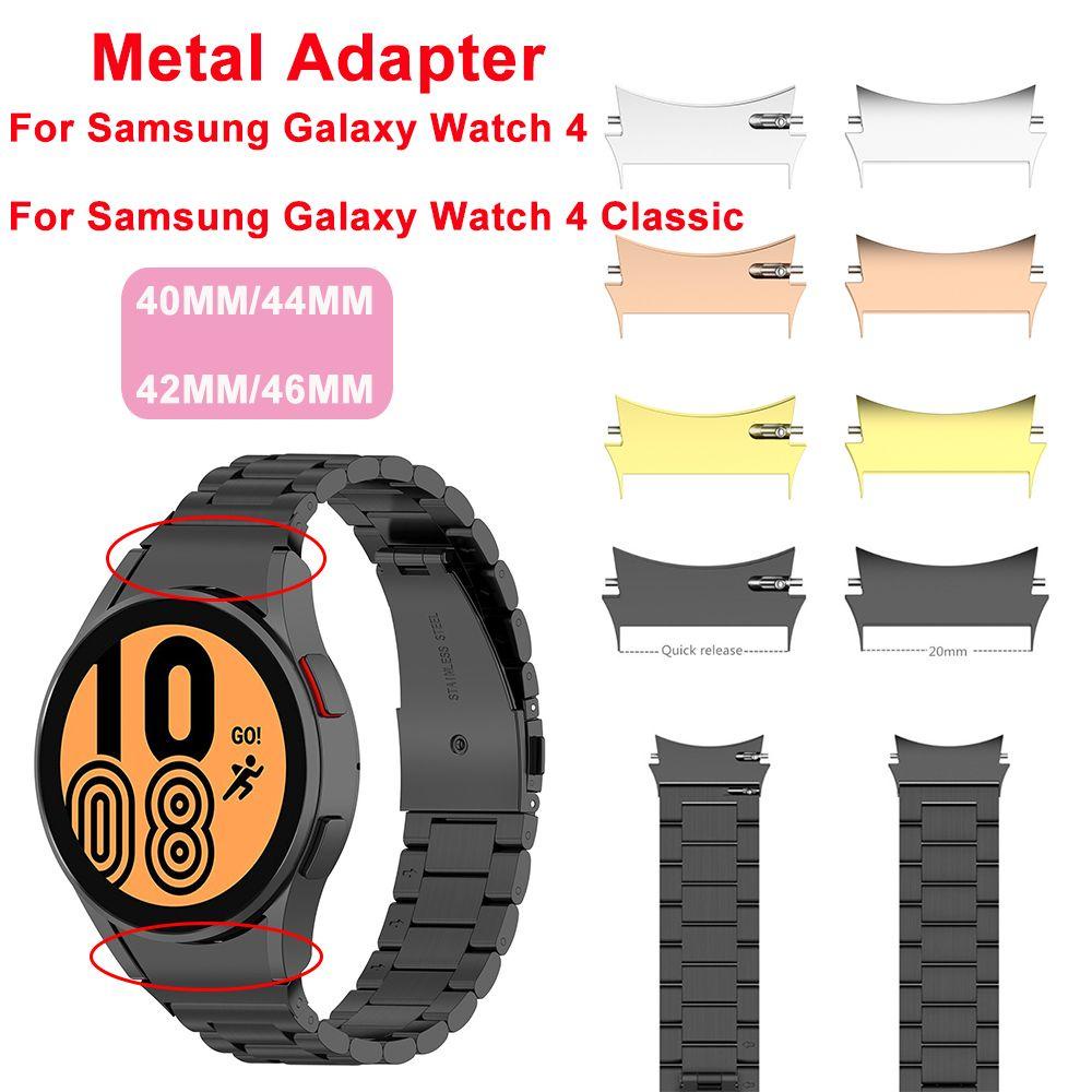 MYRONGVN Set 2 Đầu Chuyển Đổi 42mm 46mm 40mm 44mm Bằng Thép Không Gỉ Cho Đồng Hồ Samsung Galaxy Watch 4 Samsung Galaxy Watch 4