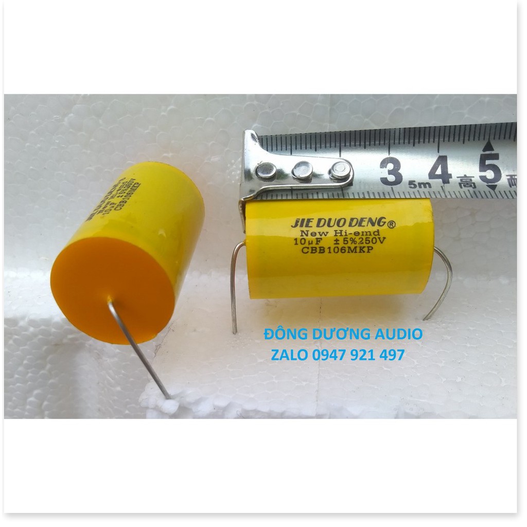 TỤ PHÂN TẦN 10MF 250V VÀNG TRÒN - GIÁ 2 CÁI - TỤ LOA TRUNG TỤ LOA MID