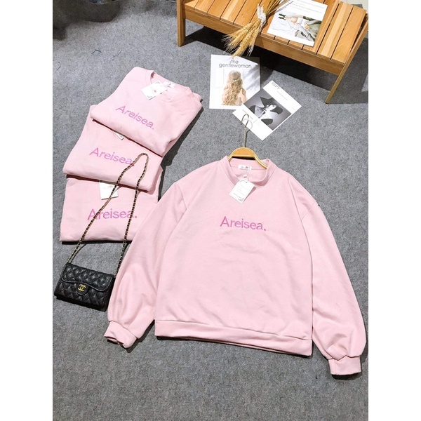 Áo nỉ bo hồng thêu Arei TC12 | BigBuy360 - bigbuy360.vn