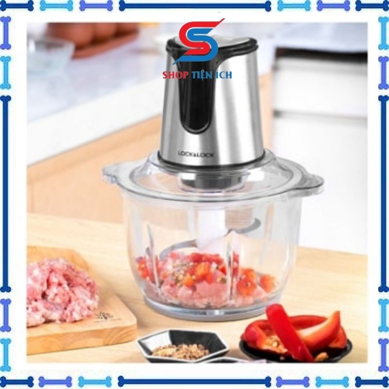 Máy xay thịt Lock&amp;Lock Meat Chopper EJM156BLK 𝓢𝓱𝓸𝓹 𝓣𝓲𝓮̣̂𝓷 𝓘́𝓬𝓱 Máy xay cối thủy tinh hàng chính hãng