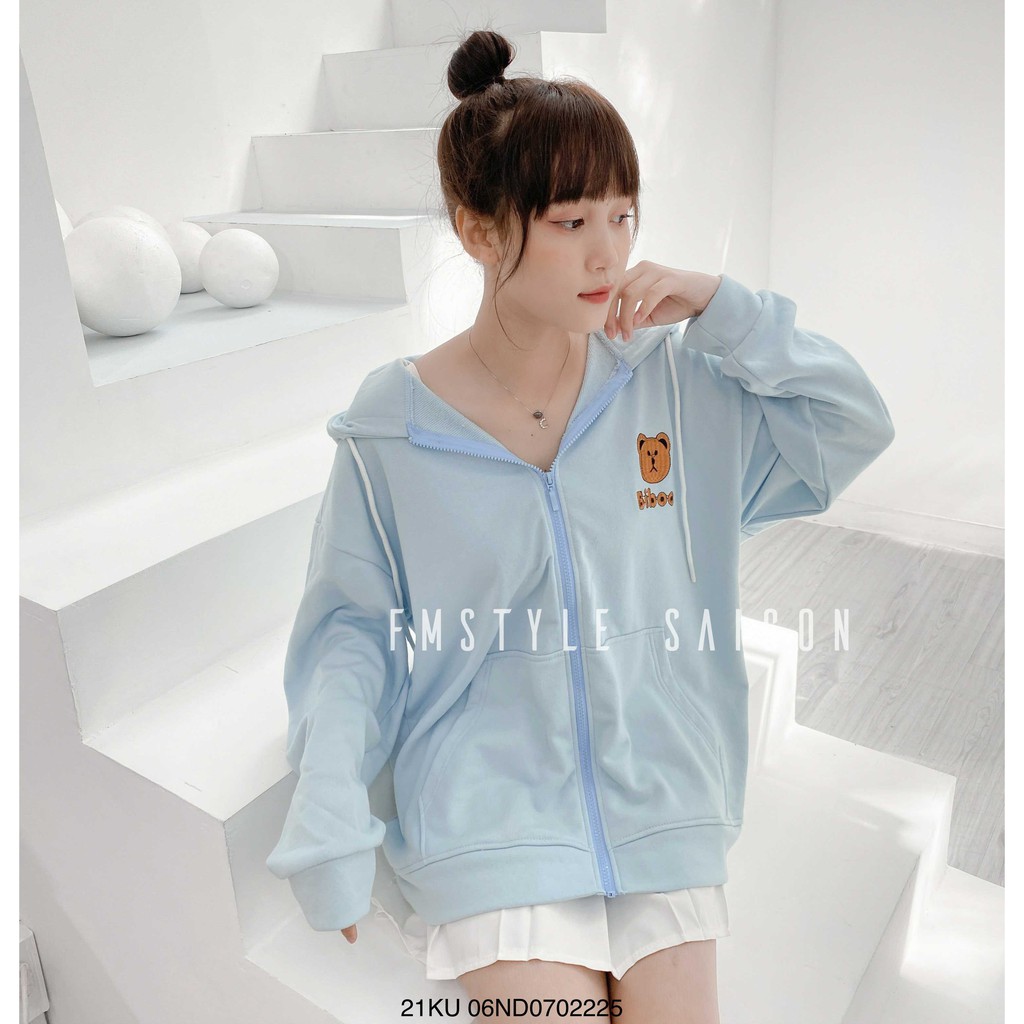 Áo khoác có nón thêu BIBOO chống nắng ulzzang thời trang nữ FmStyle SaiGon 21KU06ND0702 | BigBuy360 - bigbuy360.vn