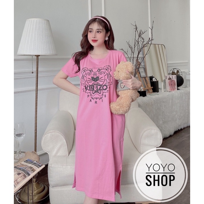 Đầm dáng suông thun thái form suông tay ngắn nhiều mẫu dưới 60kg | BigBuy360 - bigbuy360.vn