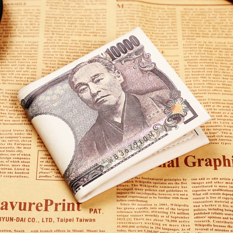 Ví Ngắn Đựng Thẻ Và Tiền Xu Họa Tiết Tiền Đô La Sáng Tạo Dành Cho Nam